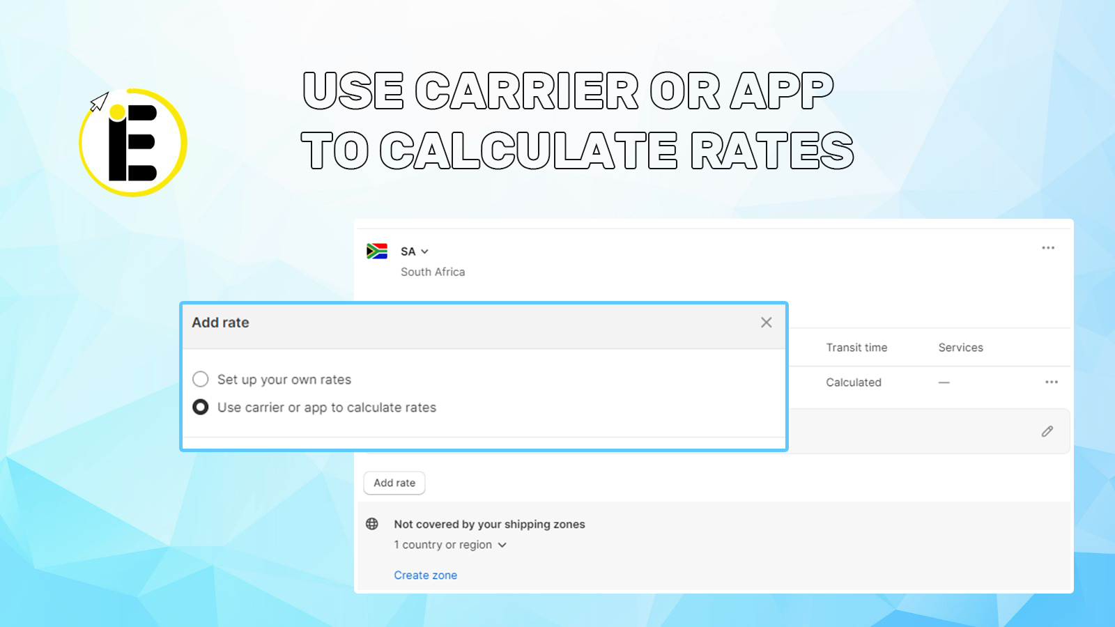 Utiliser le transporteur ou l'application pour calculer les tarifs