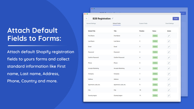 Attach Default Fields to Registration Forms