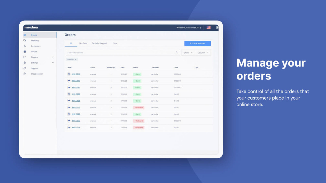 Manage your orders