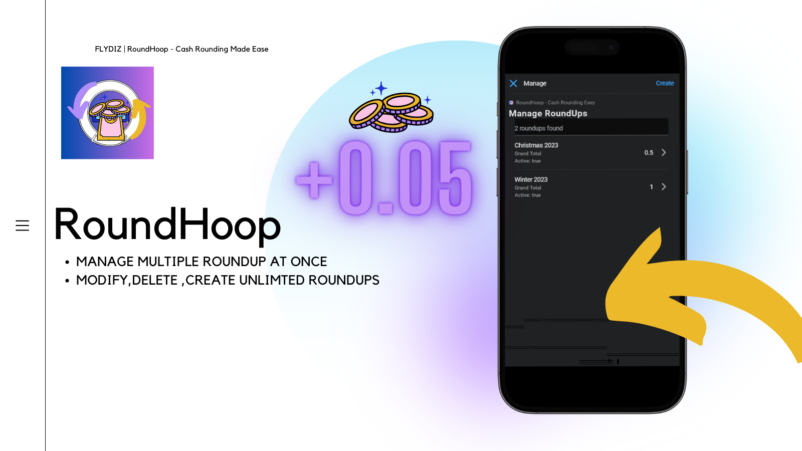 RoundHoop ‑ Cash Rounding Easy Screenshot