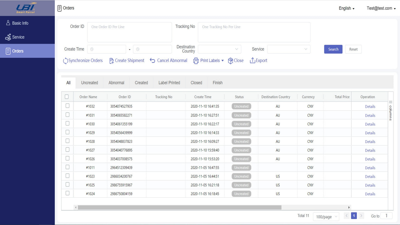 Shipping Orders Module