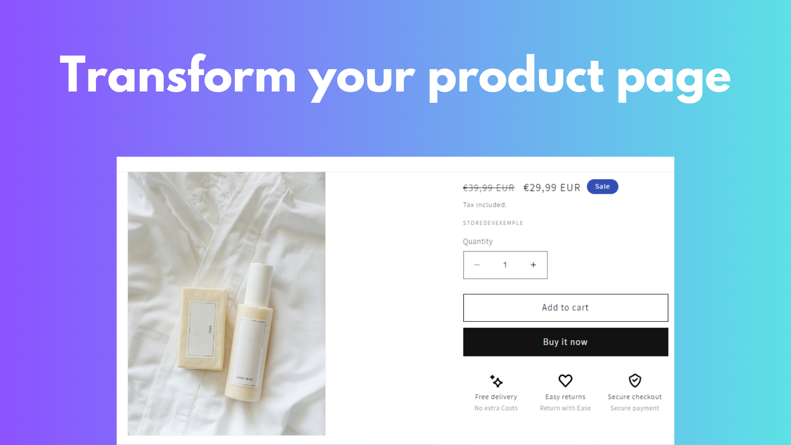 transform your product page