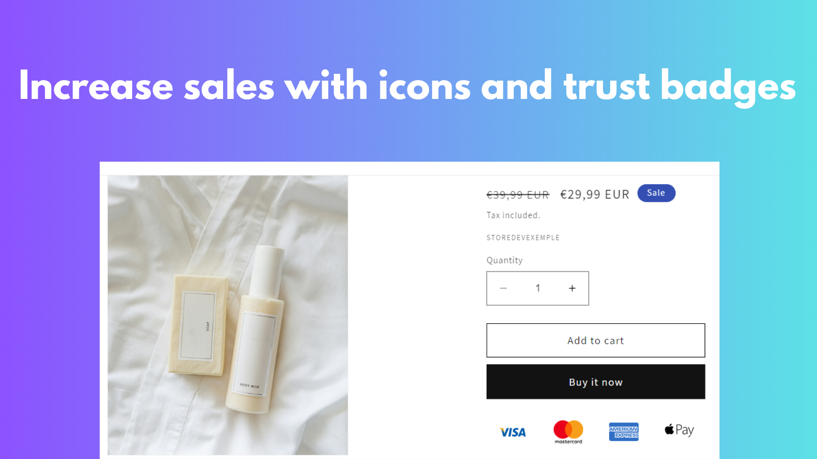 increase sales with icons and trust