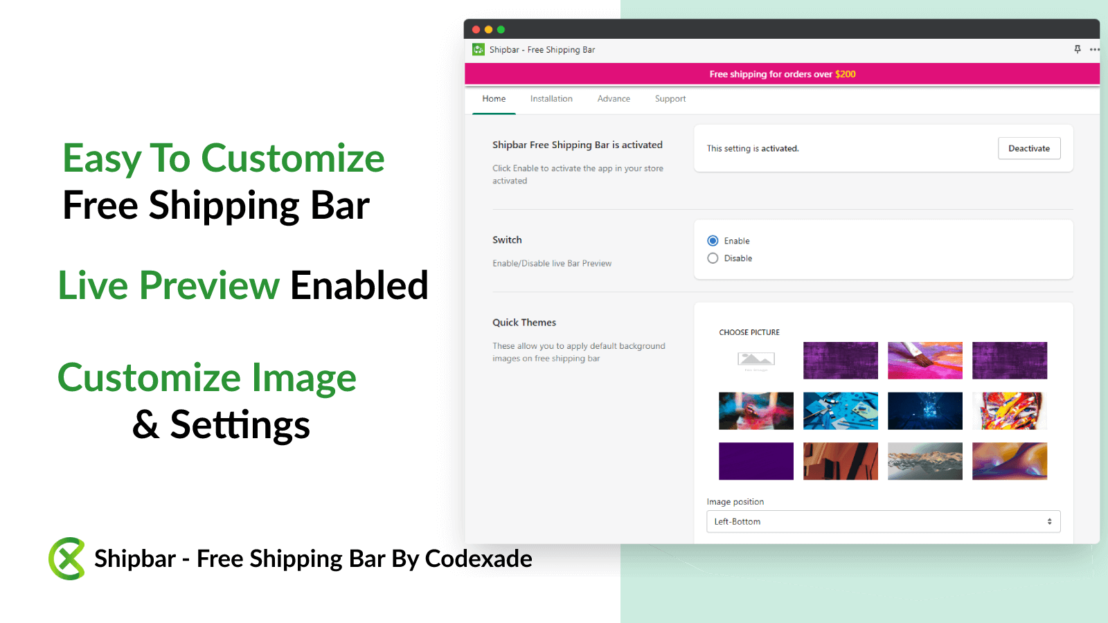 Shipbar ultimate customizer bar