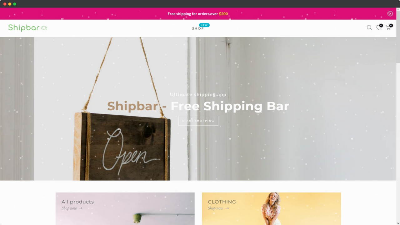 Shipping Bar Shopify App - ShopStorm