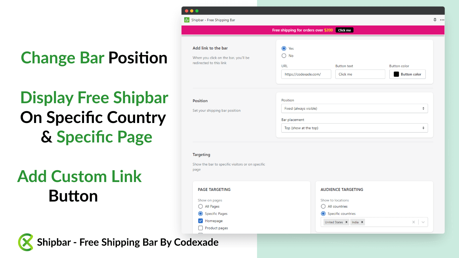 Highlight Free or Flat-Rate Shipping with the New Shipping Bar App to –  ShopStorm