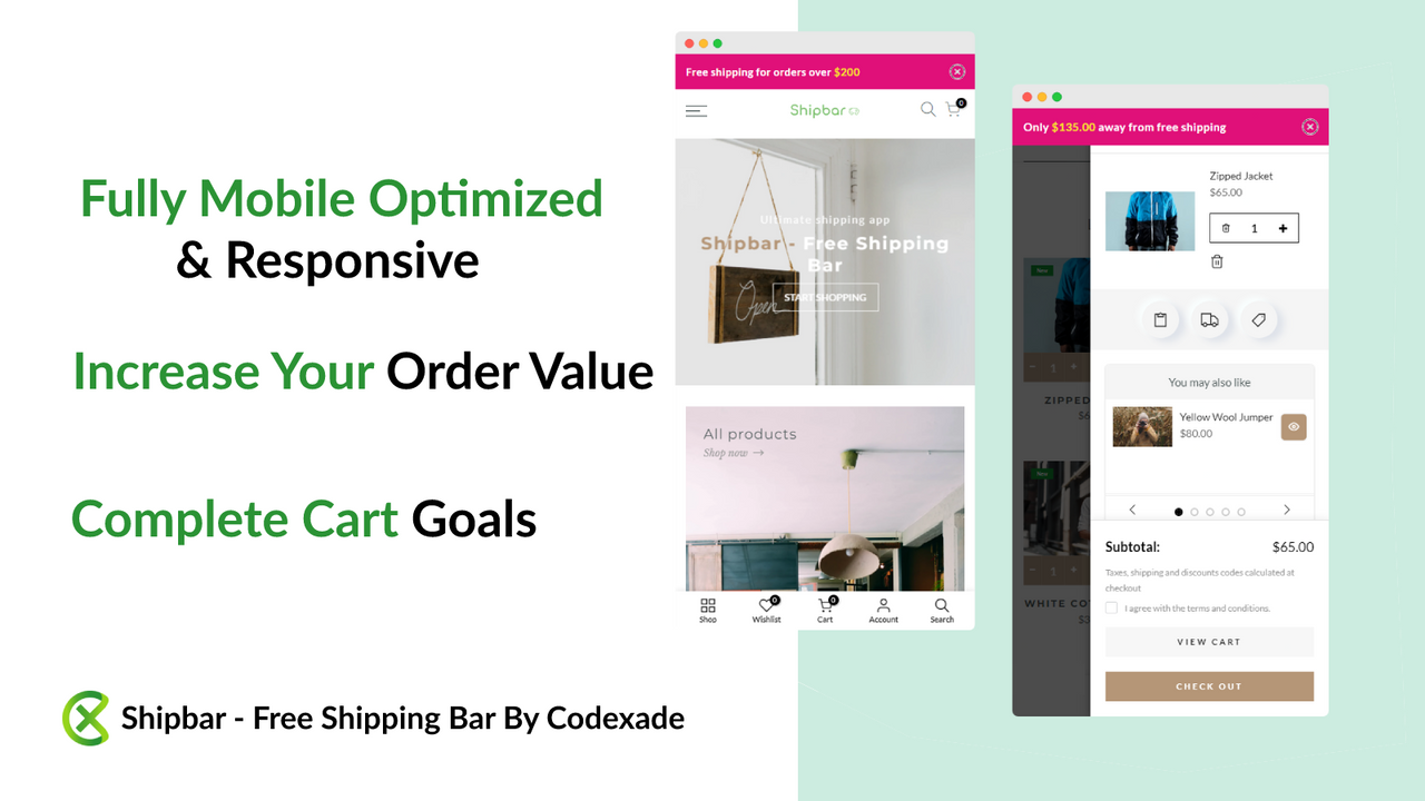 Shipbar-free shipping bar