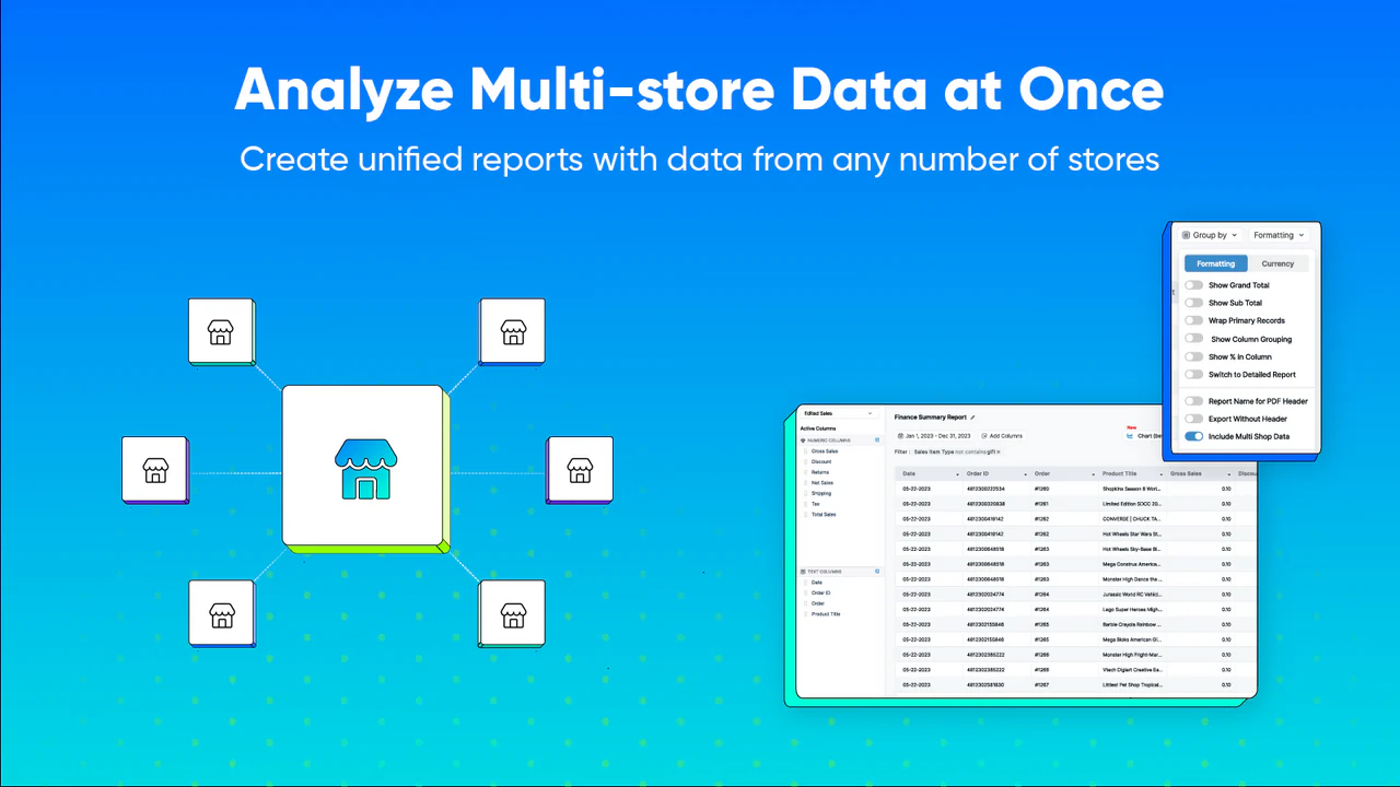 Shopify-multistore-rapporten