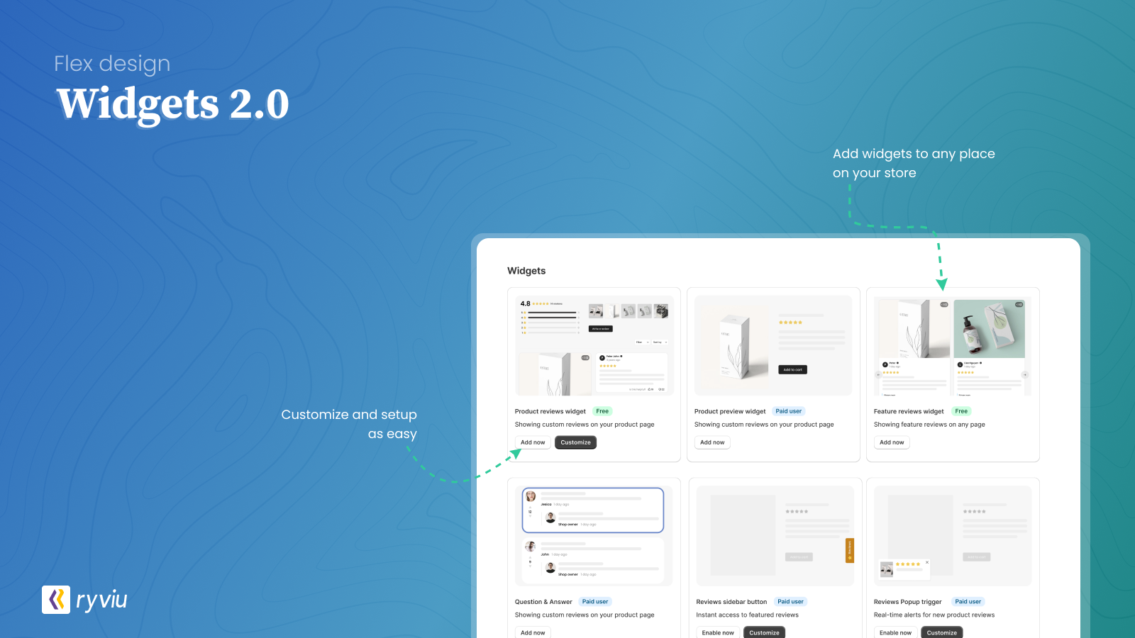 Ryviu multiple review wigets