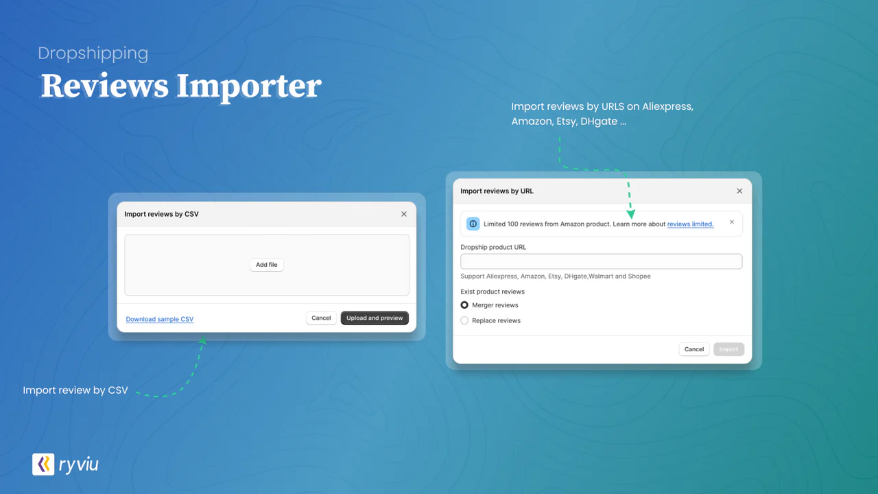 Ryviu Reviews Importing