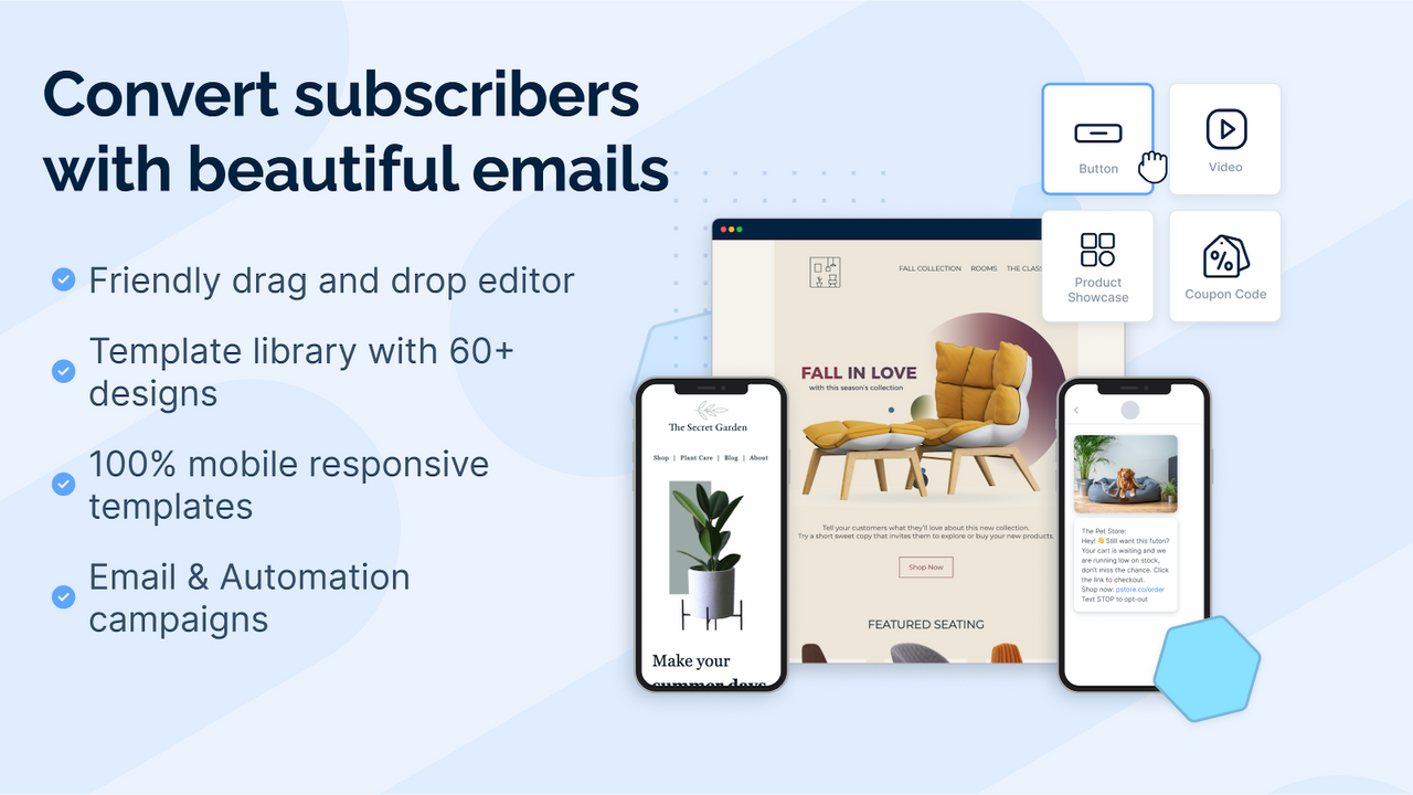 Convert subscribers with beautiful emails