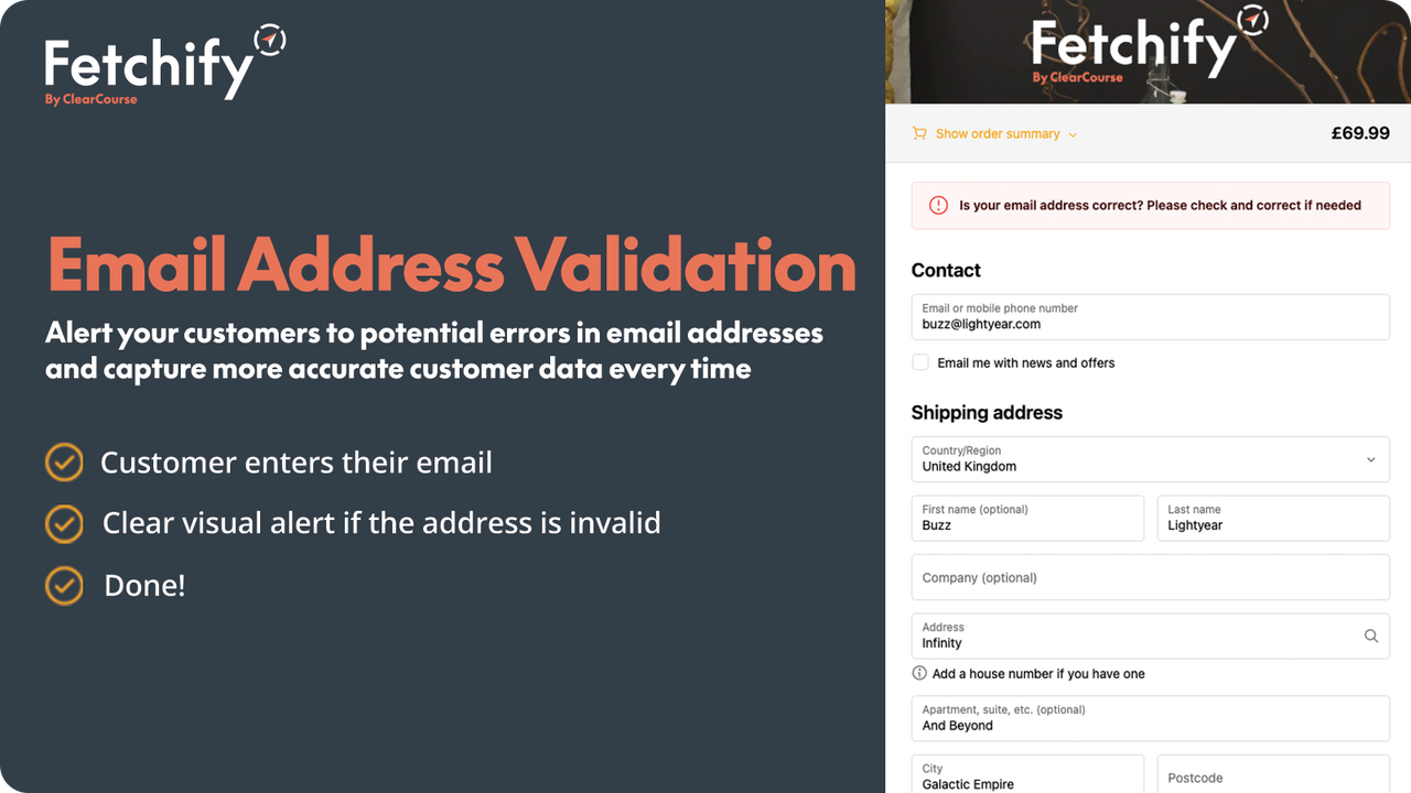 Email Address Validation improves customer experience