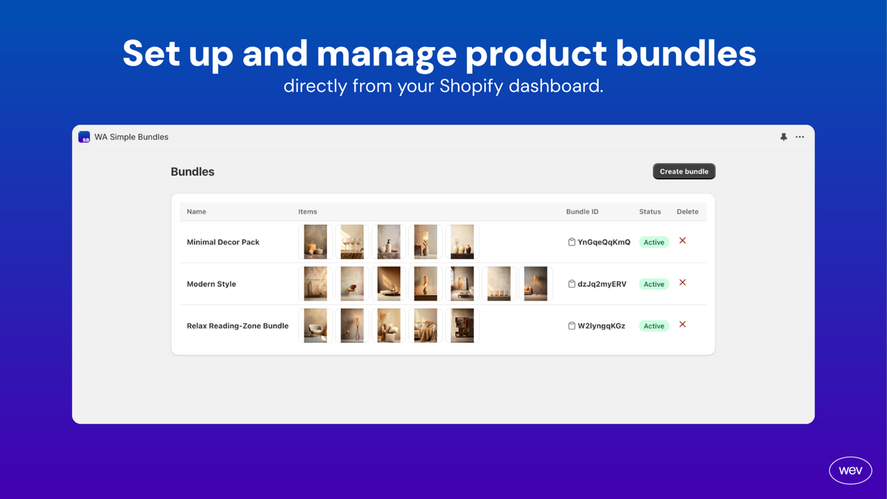 Manage your bundles