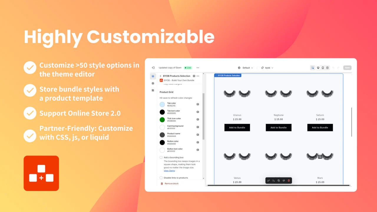 Personnalisez la conception du modèle avec de nombreuses options de sections