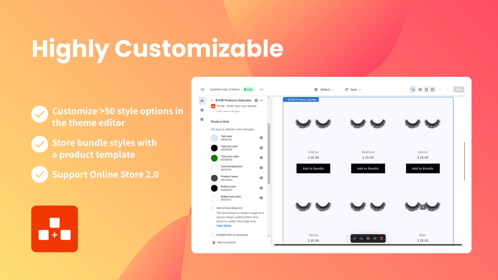 Customize Template Design with Plenty of Section Options