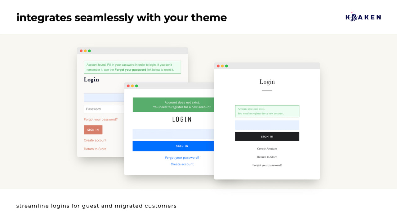 Kraken App integreert naadloos met elk Shopify-thema