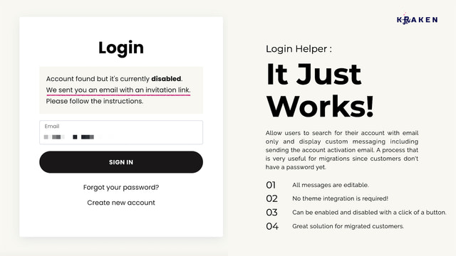 Login Helper - tillad brugere at logge ind med kun e-mailadresse.