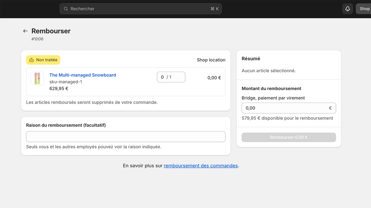 Possibilité de remboursement en 2 clics