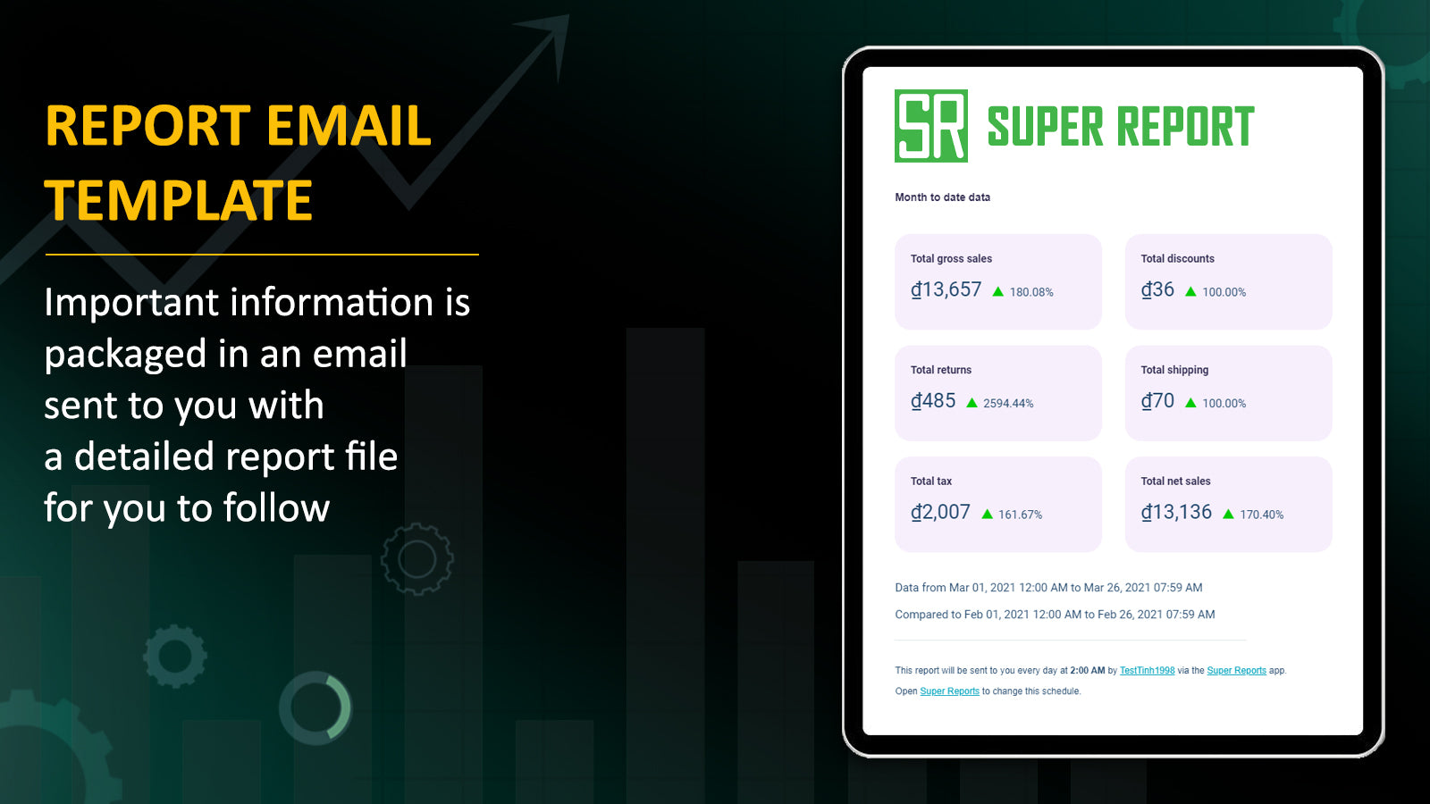 Super Reports ‑ Data Export Screenshot