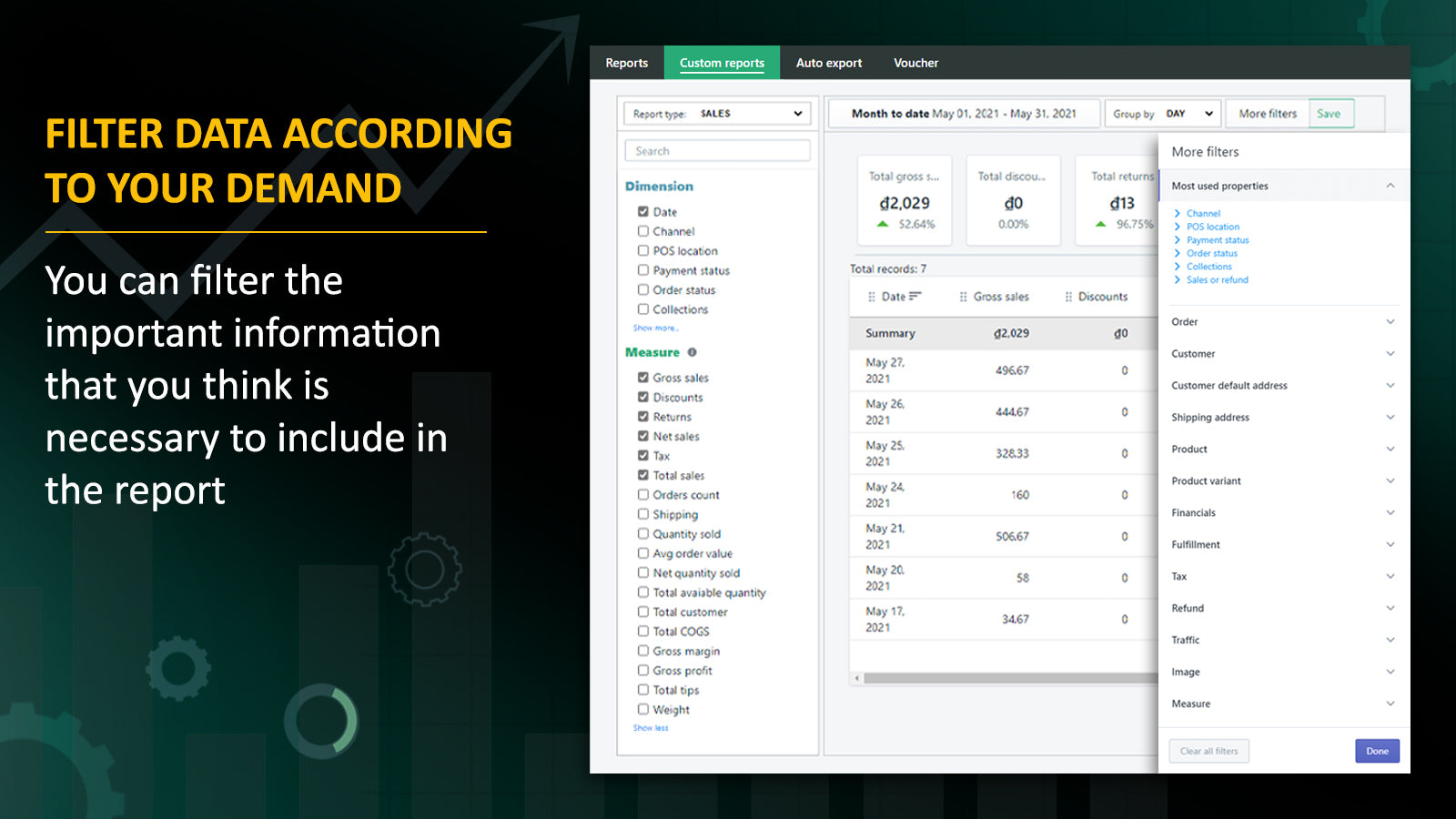 Super Reports ‑ Data Export Screenshot