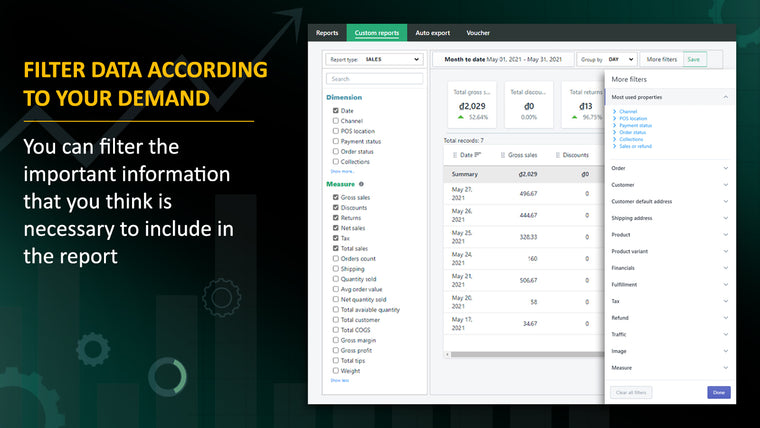 Super Reports ‑ Data Export Screenshot