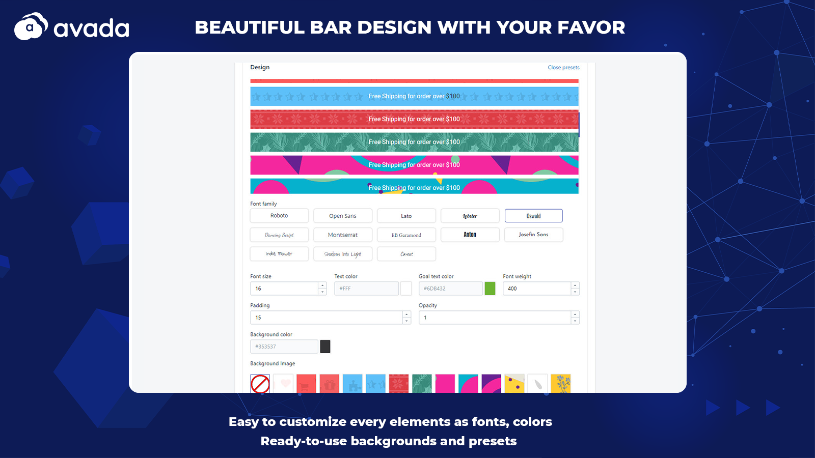 Free Shipping Bar template