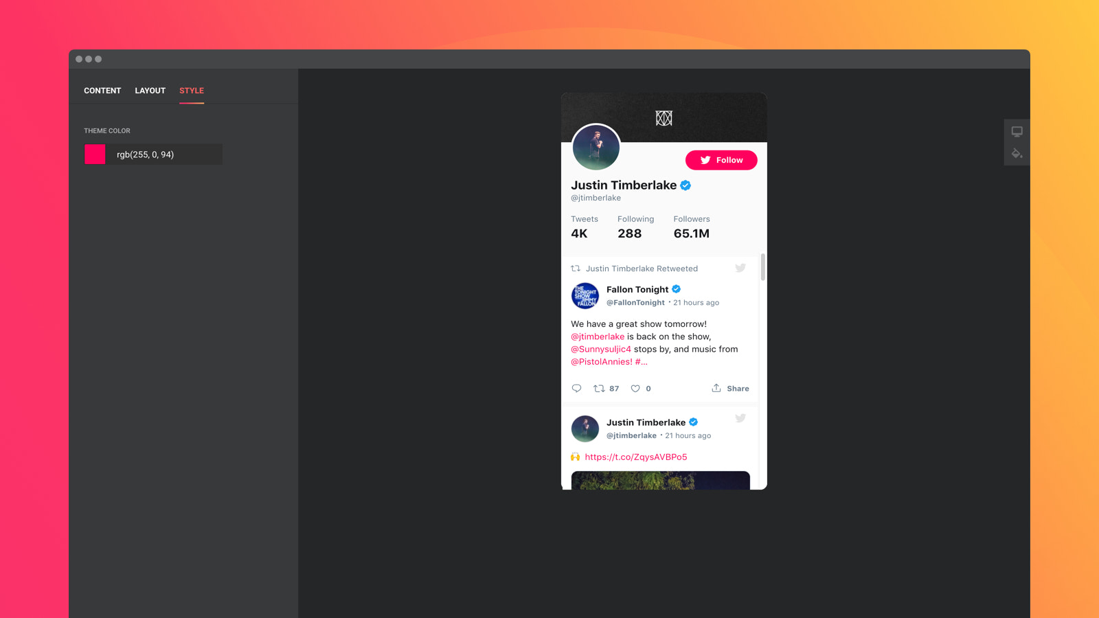 Peignez l'application Twitter Shopify de n'importe quelle couleur