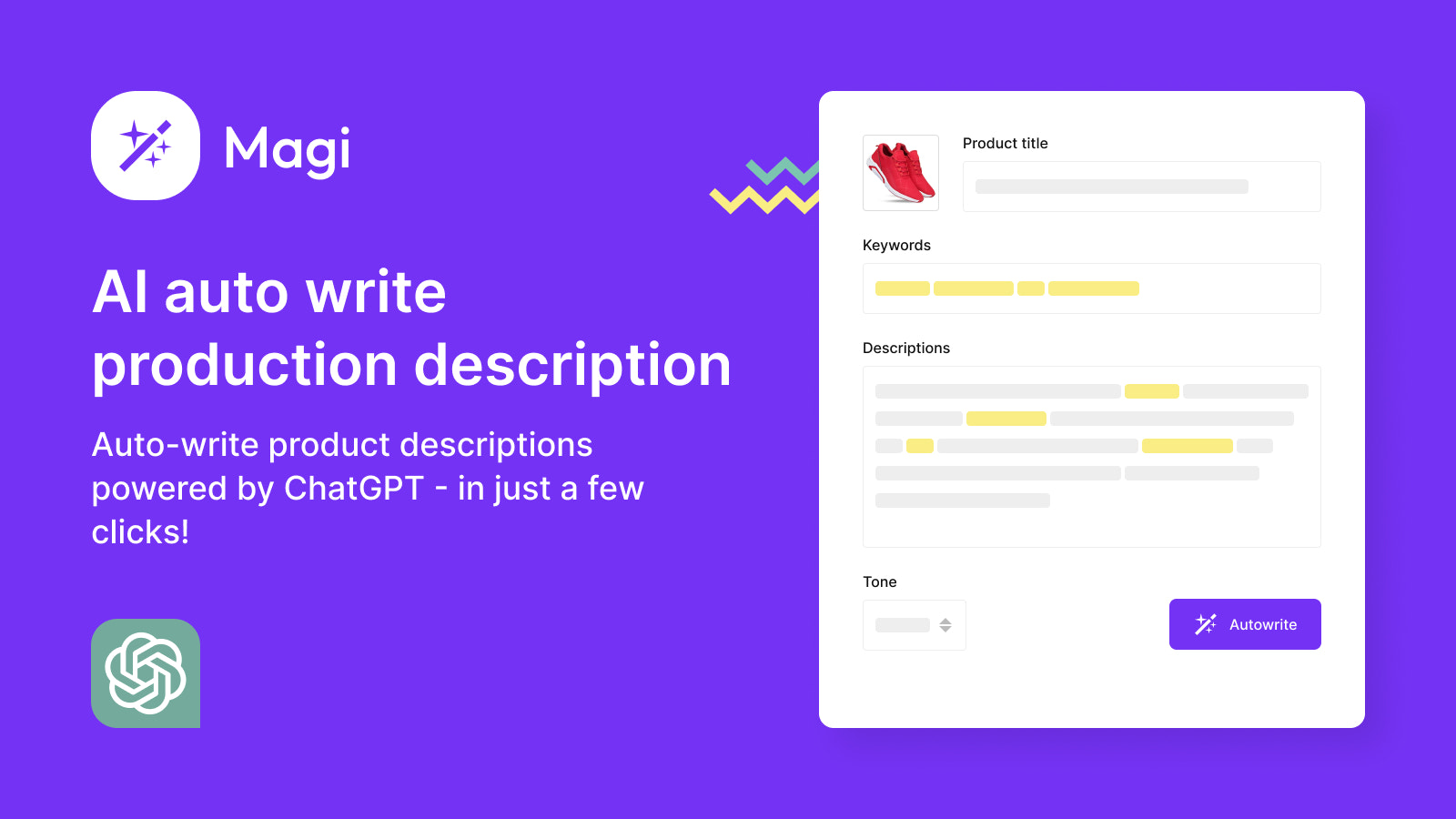 Magi - AI自动编写产品描述
