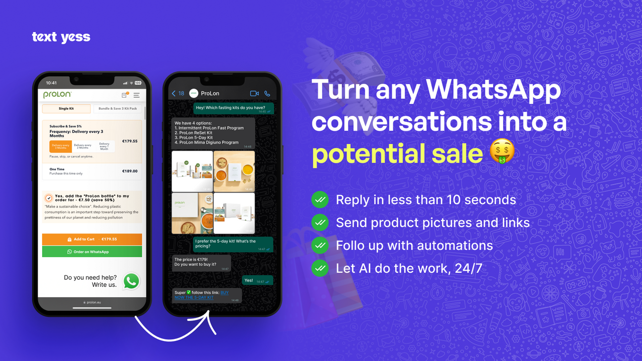 IA en acción - convierta los mensajes de WhatsApp en pedidos