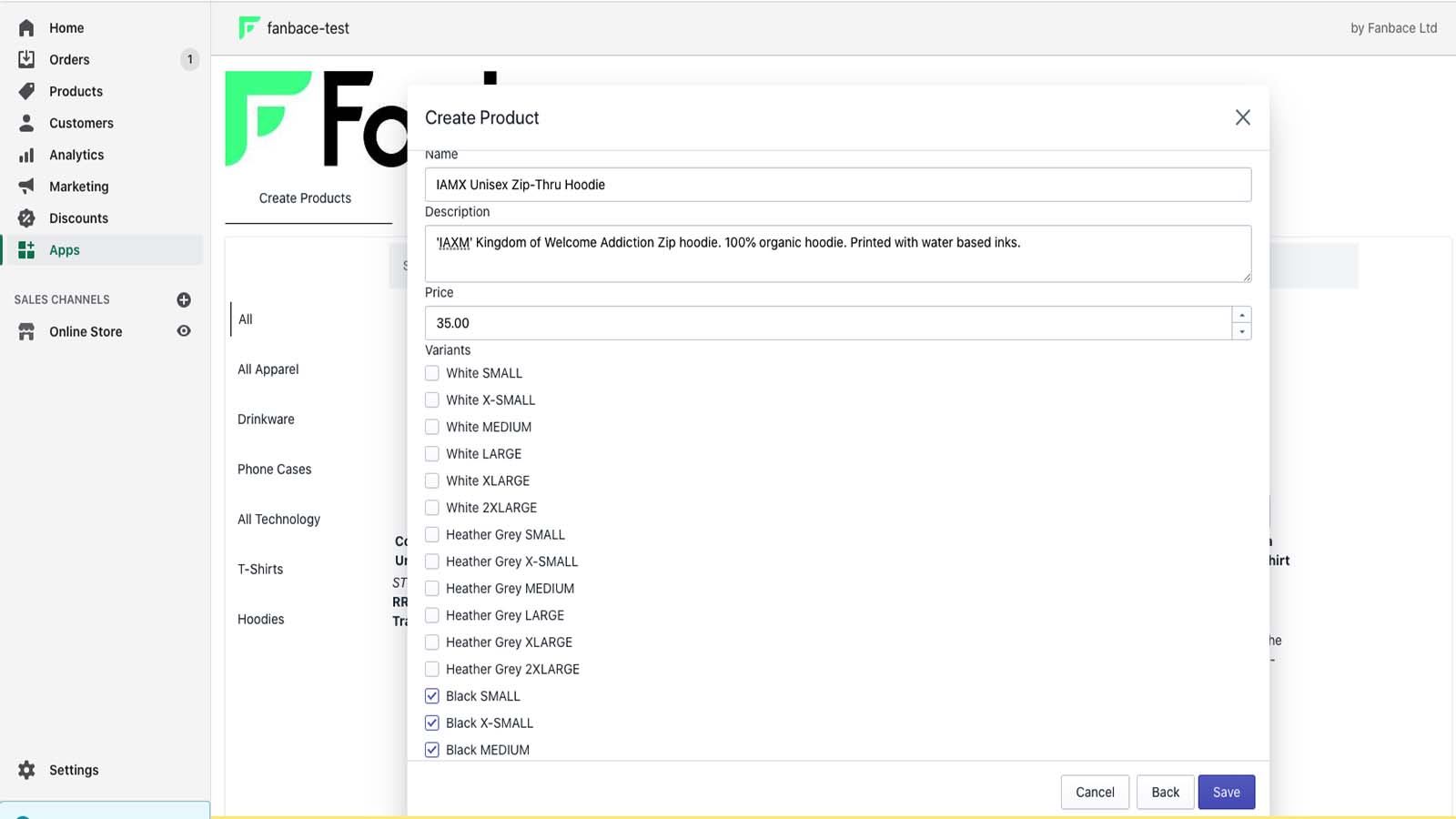 Fanbace | Produktinformationen