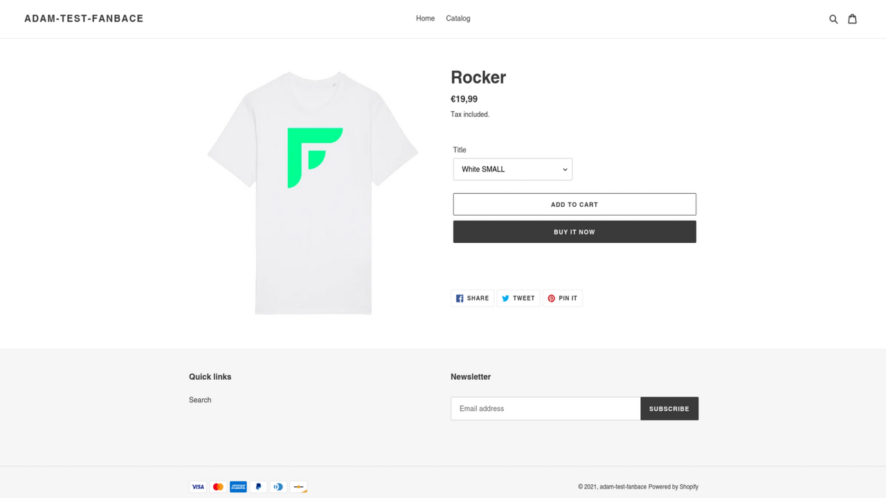 Fanbace | Product Page