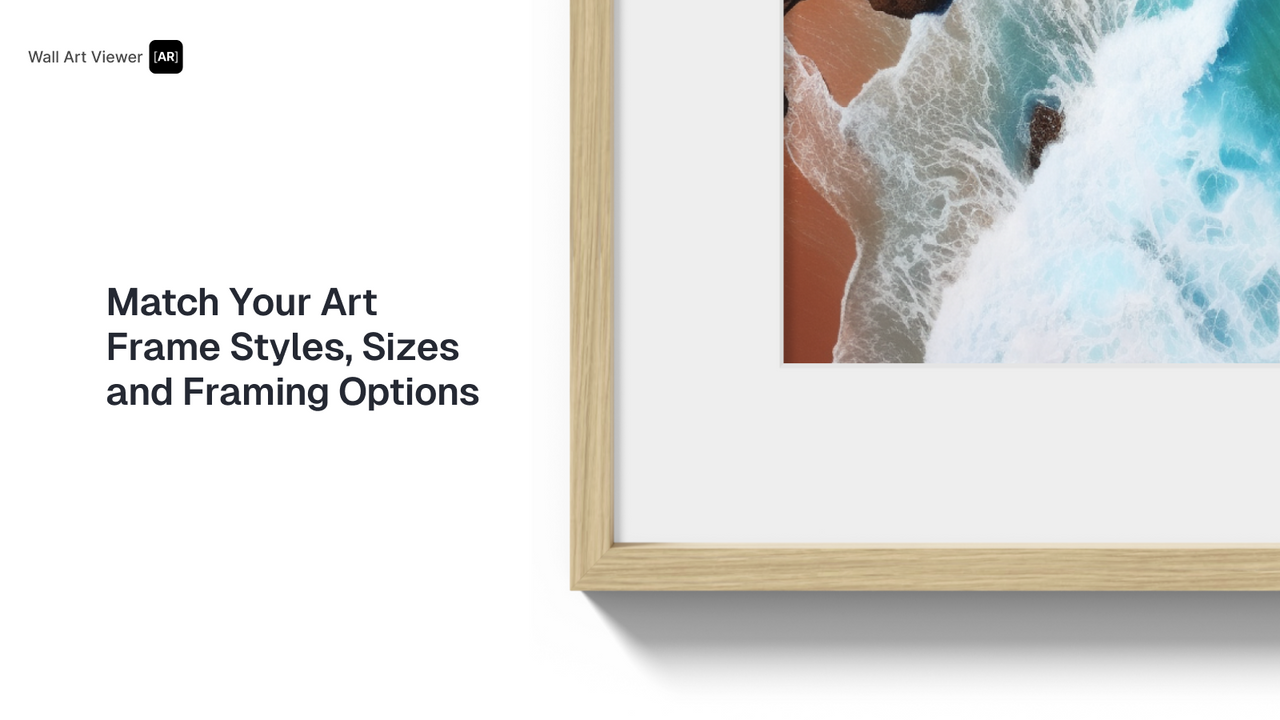 艺术框架视觉展示，为客户准备好在AR中展示艺术