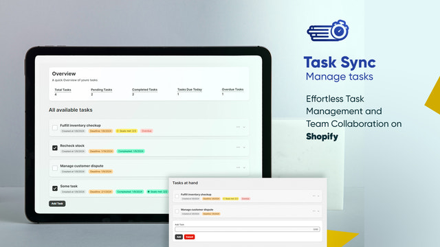 Task tracker home page
