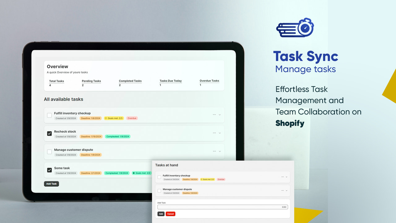 Task tracker home page