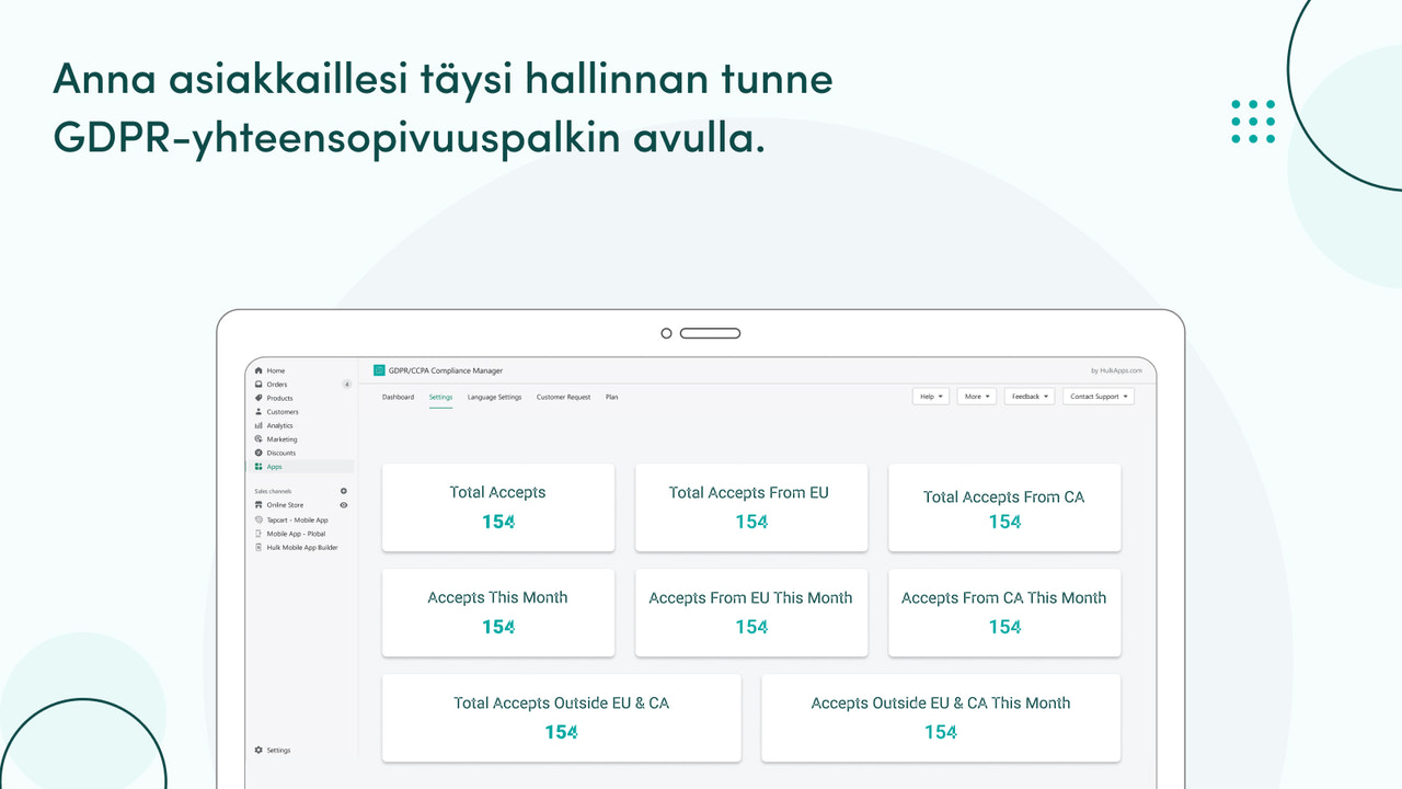 Hallitse vaatimuksien noudattamispalkkiasi.