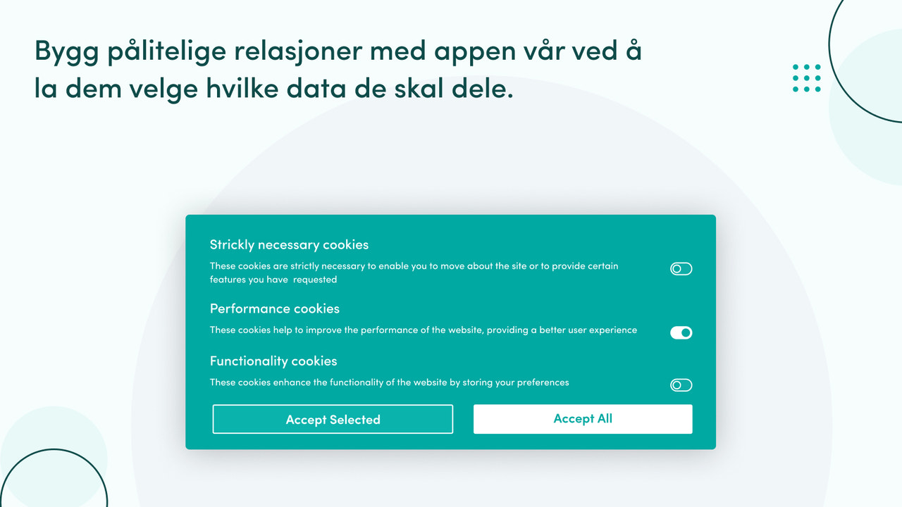 Aktiver brukerne dine til å velge hvilke data de kan samle inn.