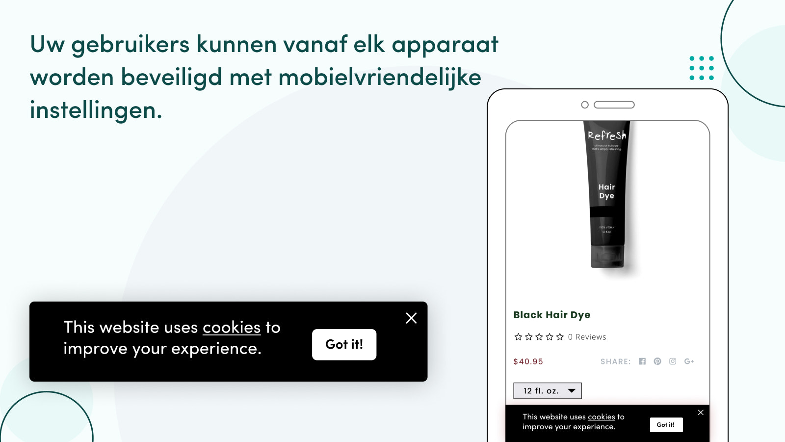 GDPR/CCPA inschakelen op desktop en mobiel.