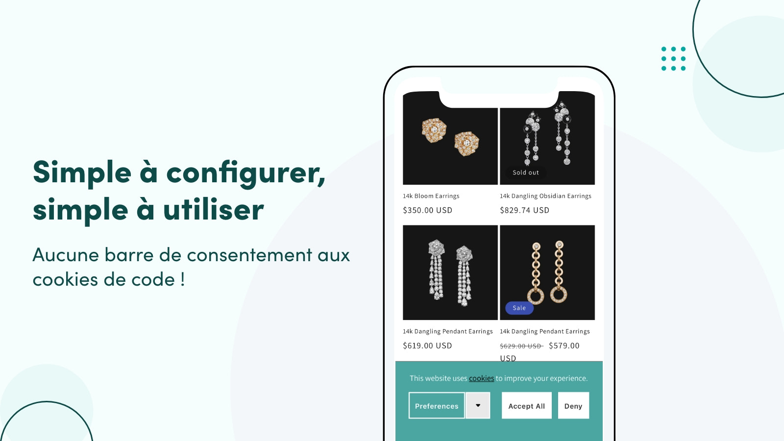 Aucune barre de consentement aux cookies de code !