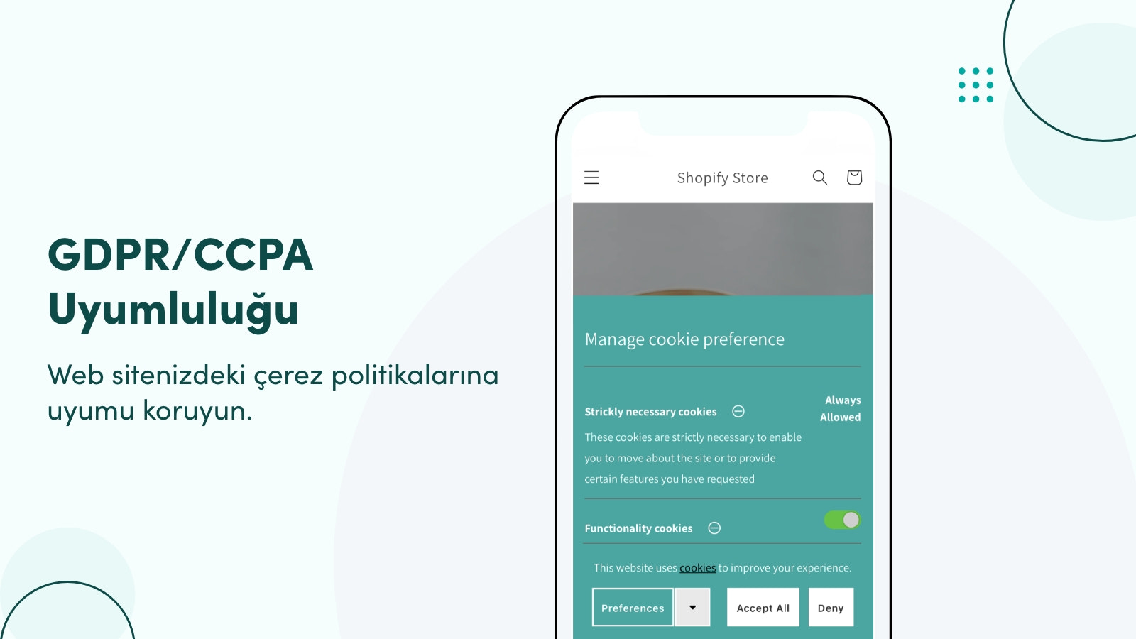 Web sitenizdeki çerez politikalarına uyumu koruyun.