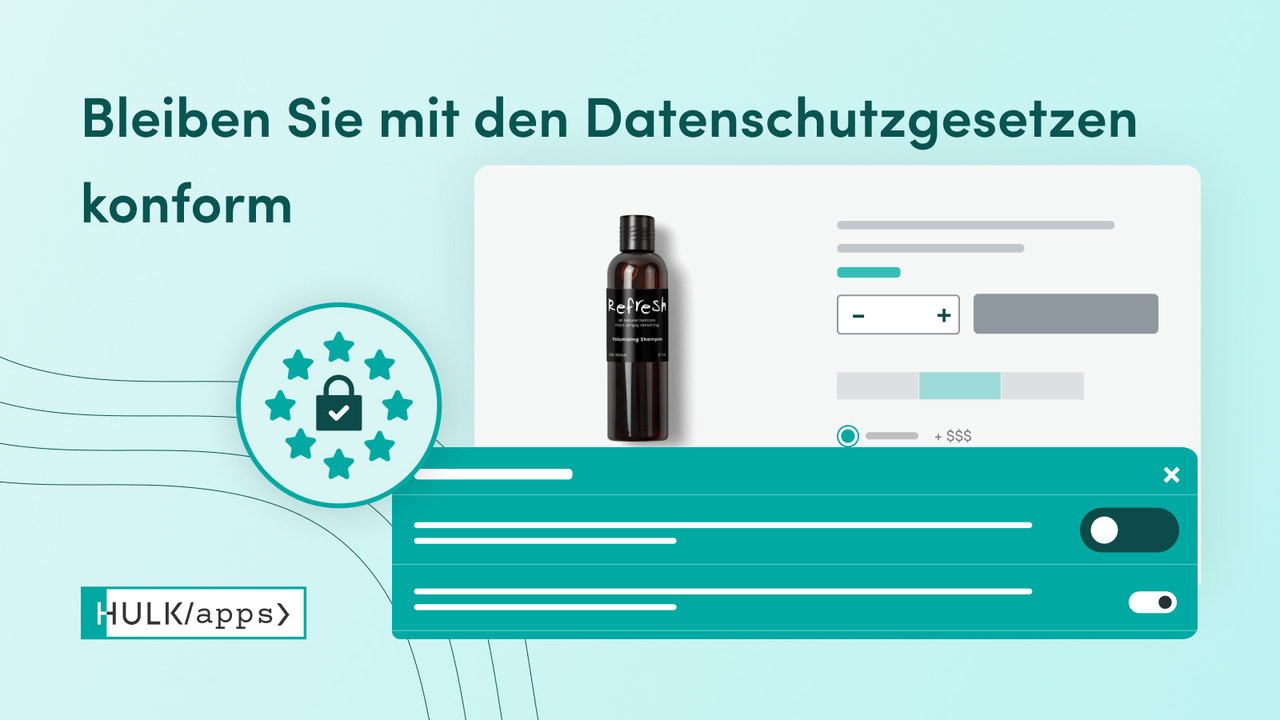 Die Shopify GDPR/CCPA Compliance Manager App von HulkApps.