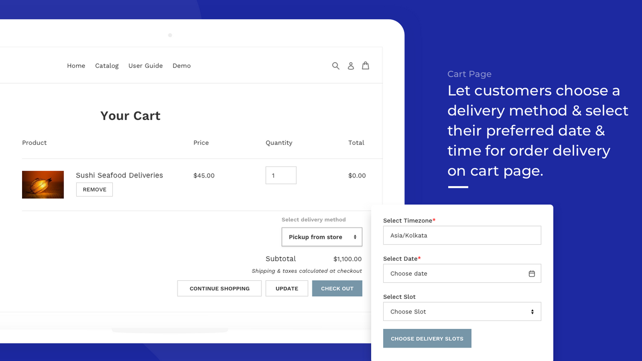 cart page