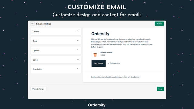 Customize email