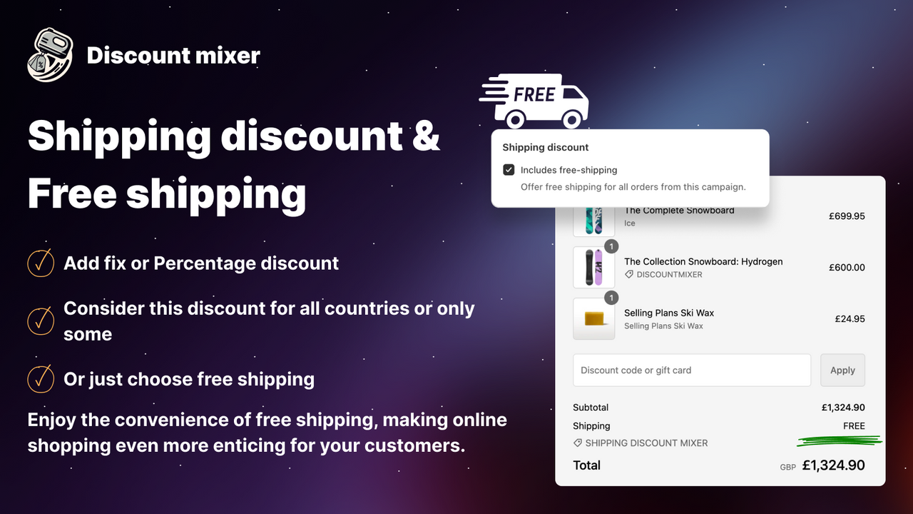 Shipping discount