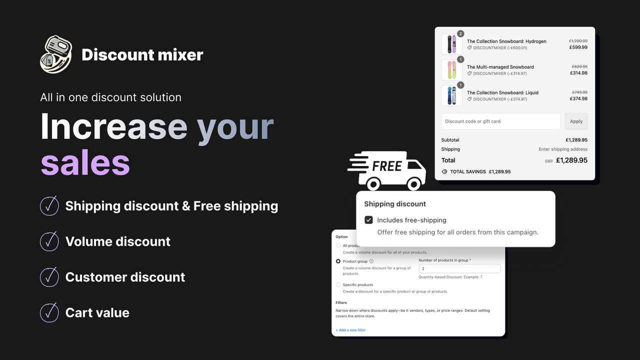 Discount Mixer Screenshot