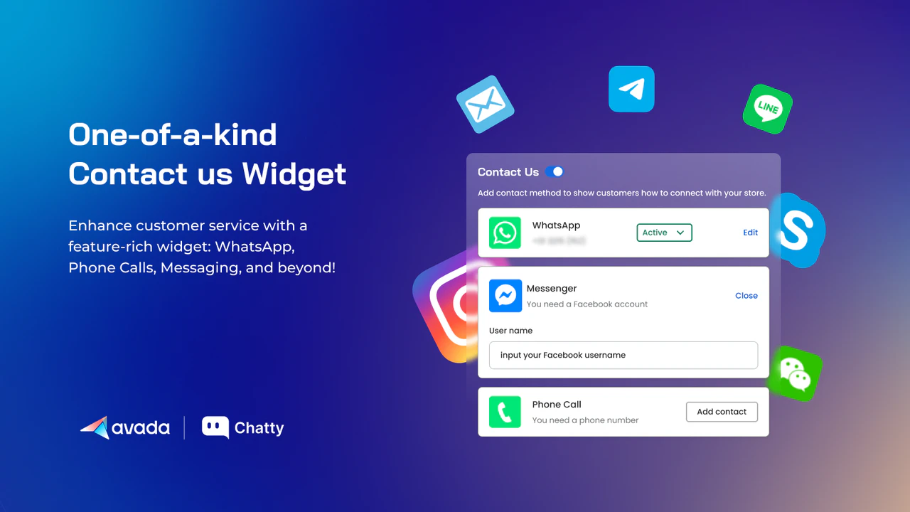 Widget s bohatými funkcemi pro kontakty