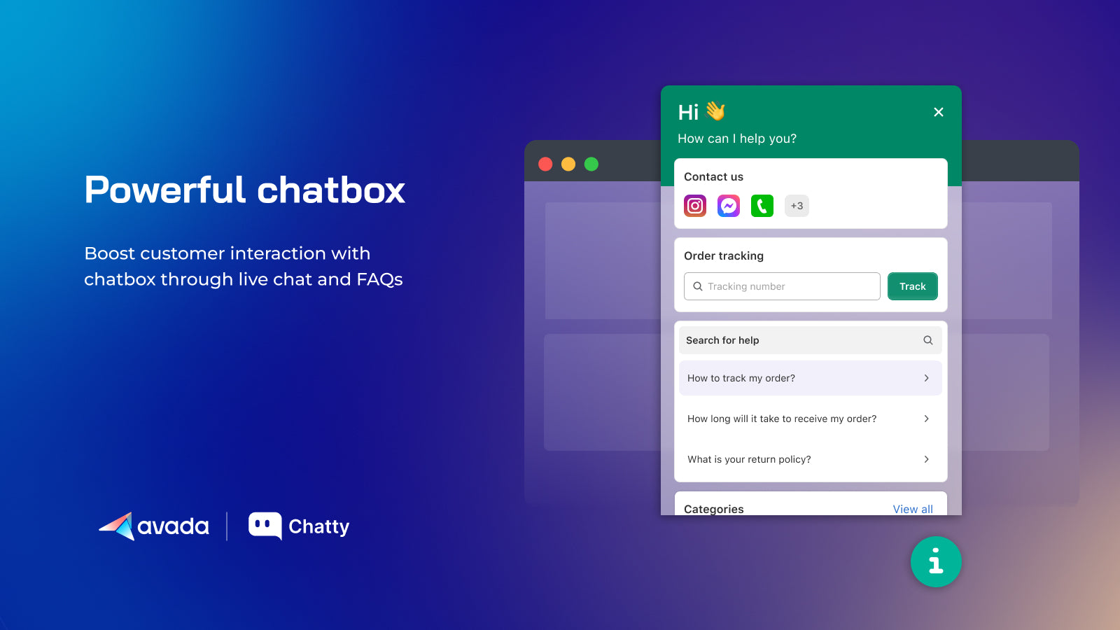 Chatty: Livechat Helpdesk, FAQ Screenshot