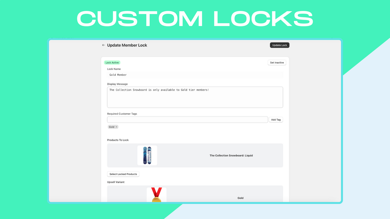 Custom Lock Creation Dashboard