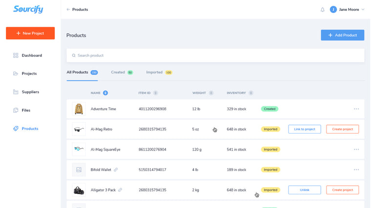 Sourcify Product Sourcing Screenshot