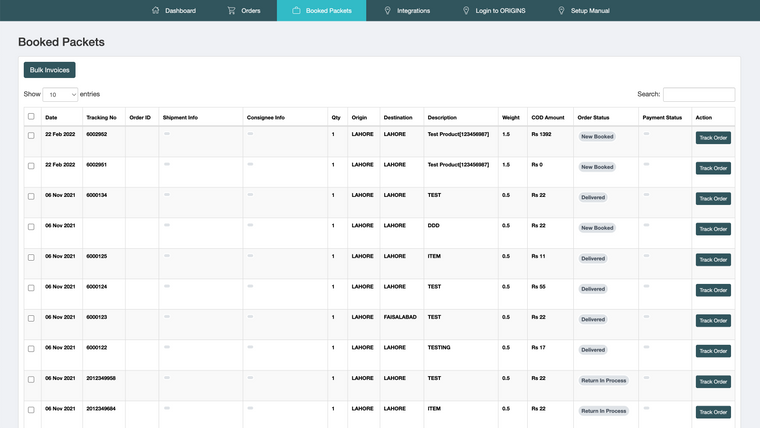 Zoom Parcel Service Screenshot