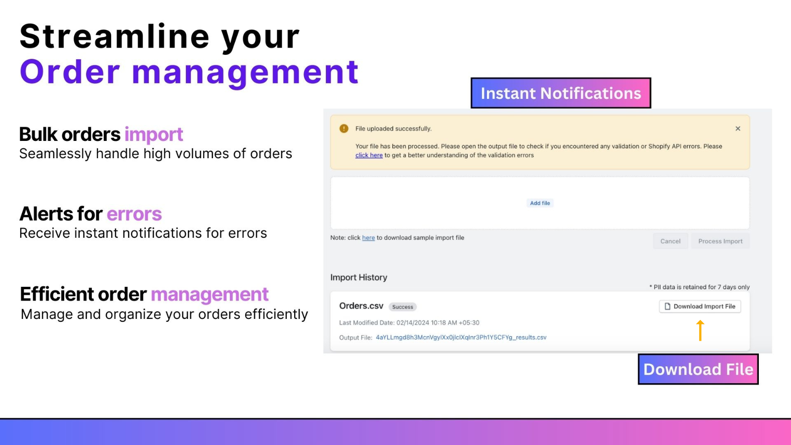 simplifiez votre processus de gestion des commandes